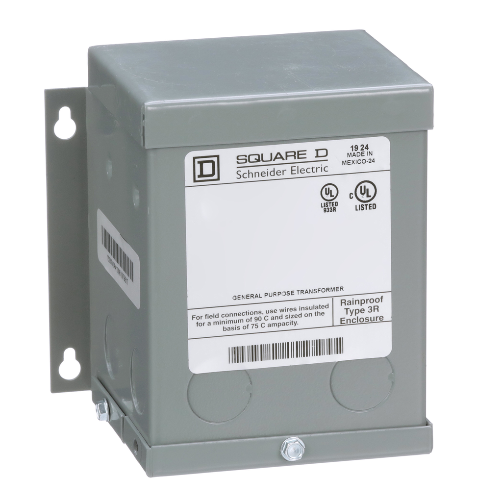 150SV43A – Transformer, buck boost, encapsulated, 0.15kVA, 1 phase, 120x240V primary, 12/24V secondary, NEMA 3R, 55C rise