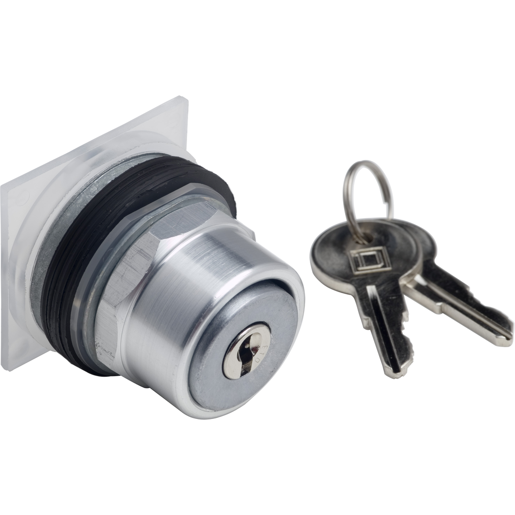 9001KR131 – Head for key operated pushbutton, Harmony 9001K, metal, key switch, 30mm, key E10, extended position, stay put