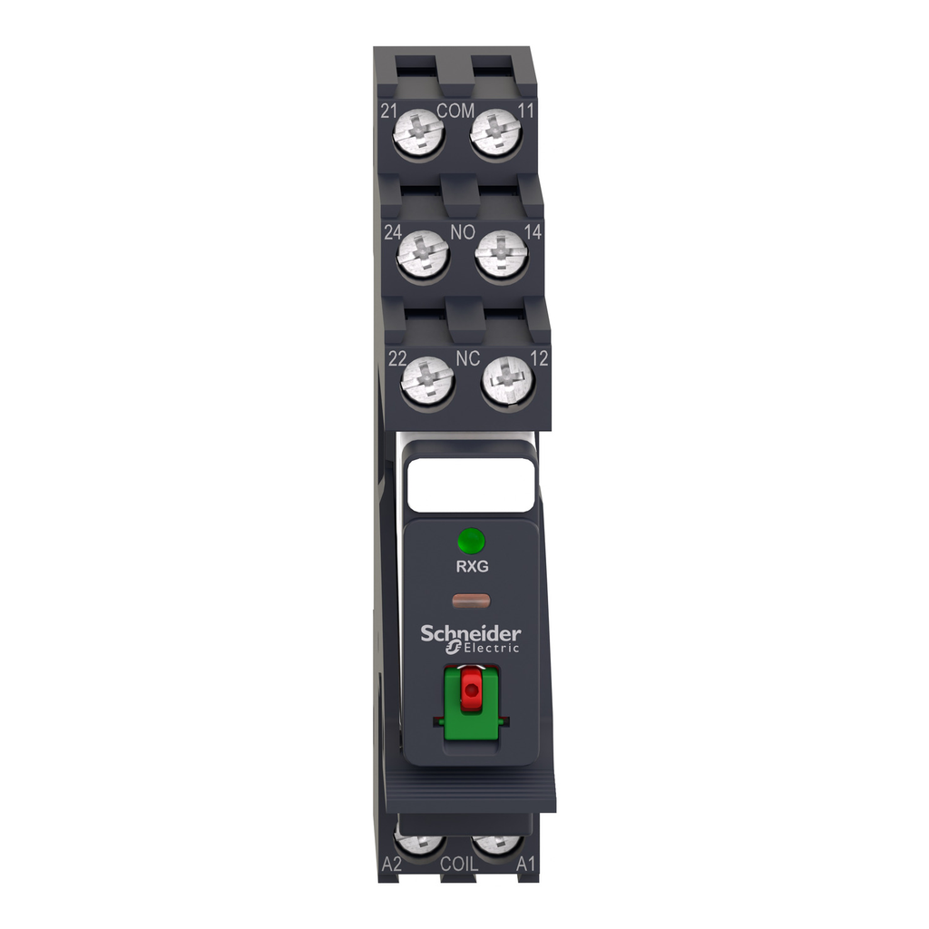 Mayer-DDS-interface plug in relay, Harmony Electromechanical Relays, pre assembled, 5A, 2CO, with LED, lockable test but to n, 230V AC-2
