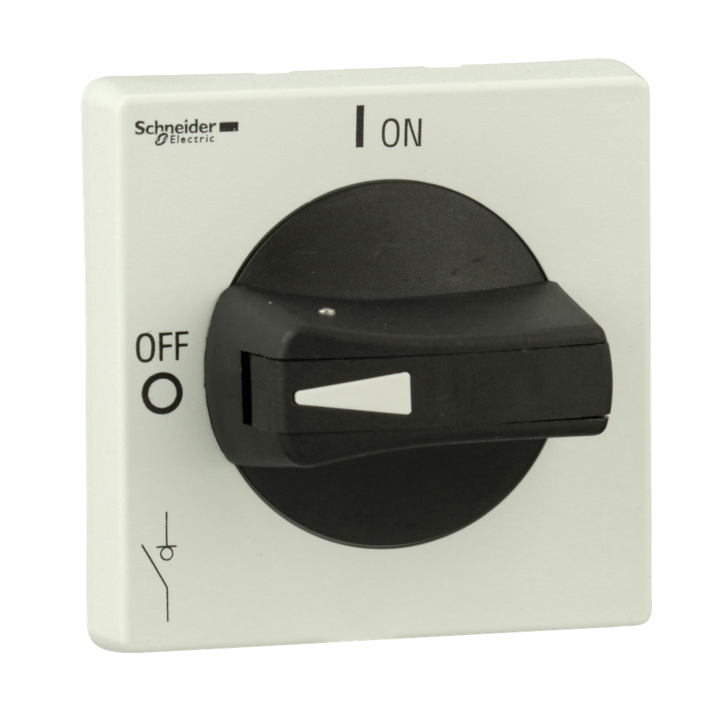 VLSH2H5BD – Disconnect switch, TeSys VLS, protruding rotary handle, hole mounting, 65×65 mm, black handle, 5 mm shaft, defeatable