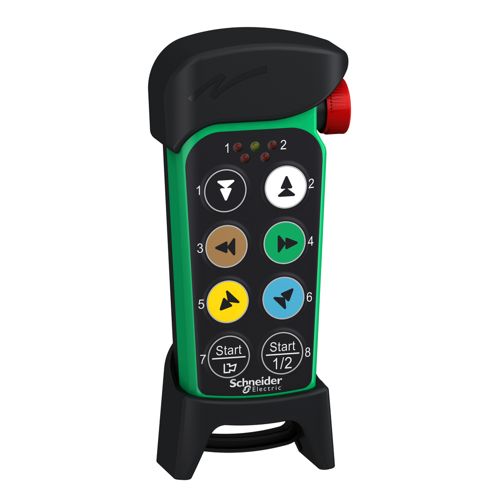 ZART8LS – Remote control, Harmony eXLhoist, compact, LED, 6 motion push buttons, 2 auxiliary push buttons
