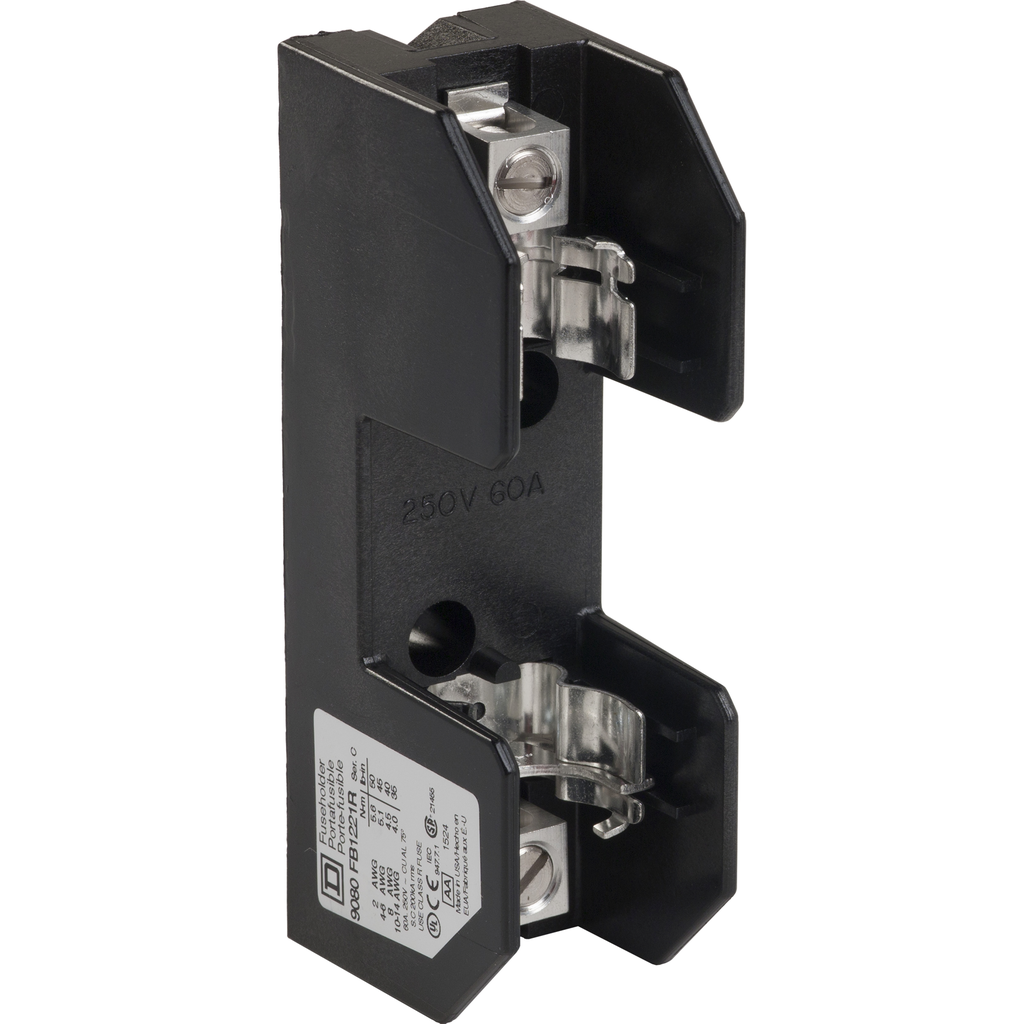 9080FB1221R – Terminal block, Linergy, fuse holder, Class R, 60A, 250V, 1 pole