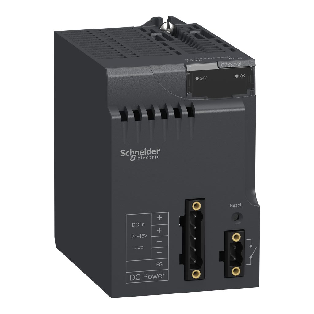 BMXCPS3020H – power supply module, Modicon X80, 24 to 48V DC, 31.2W, severe environment