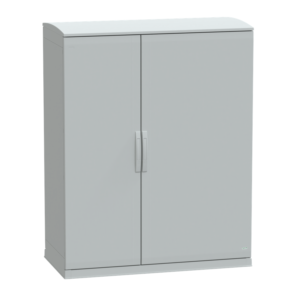 NSYPLAZT15126G – Floor standing polyester enclosure, Thalassa PLA, open bottom, ventilated canopy, 1500x1250x620mm, IP44, IK10