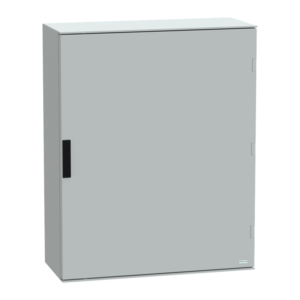 NSYPLM108G – Wall mounted polyester enclosure, Thalassa PLM, plain door, 1056x852x350mm, IP66, IK10, RAL 7035