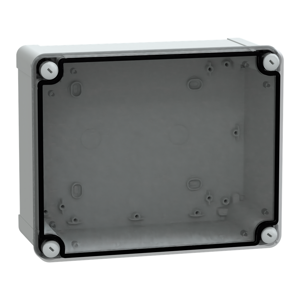 NSYTBP241910T – PC box IP66 IK08 RAL7035 Int.H225W175D100 Ext.H241W191D128 Transp.cover H20