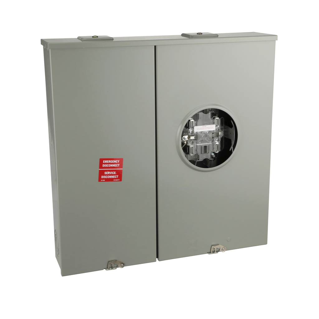 RCM200SL – Meter mains, QO, ringless socket, 200A, surface mount, lever bypass