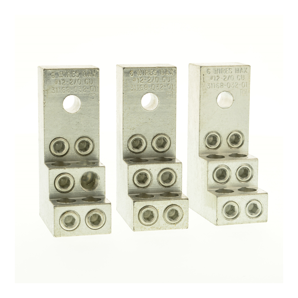 GS1AW506 – Lug Kit, TeSys GS, 400A, set of 6, for Disconnect Switch distribution