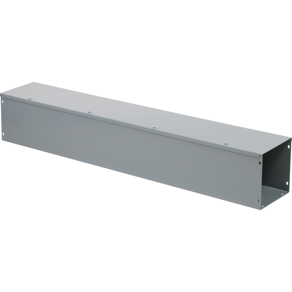 Mayer-DDS-Wireway, Square-Duct, 8 inch by 8 inch, 4 feet long, hinged cover, N1 paint, NEMA 1-1