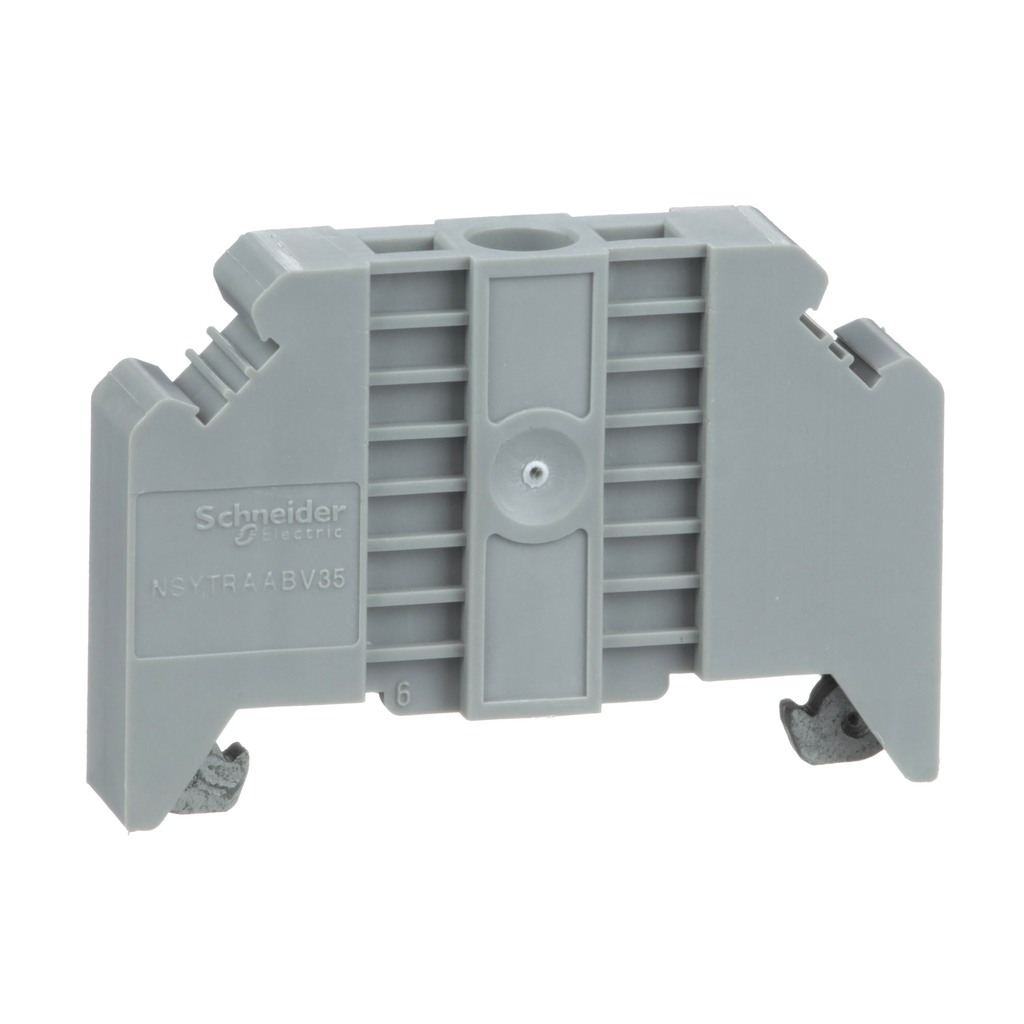 NSYTRAABV35 – Linergy terminal blocks, end bracket, screw on, for 35 mm DIN rail, 9.5 mm wide, markable