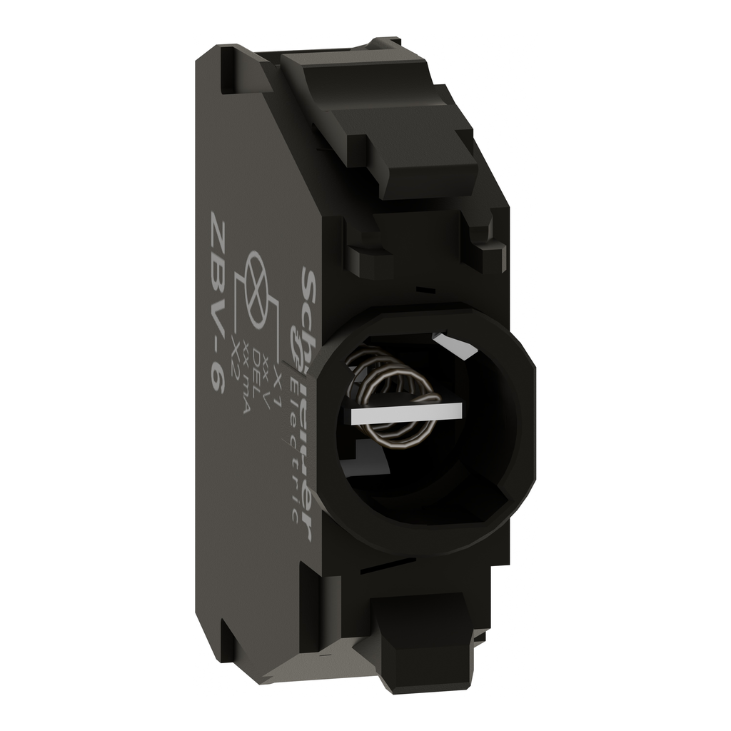 ZBV6 – Light block for head 22mm, Harmony XB4, for BA9s bulb, It 250V, screw clamp terminal