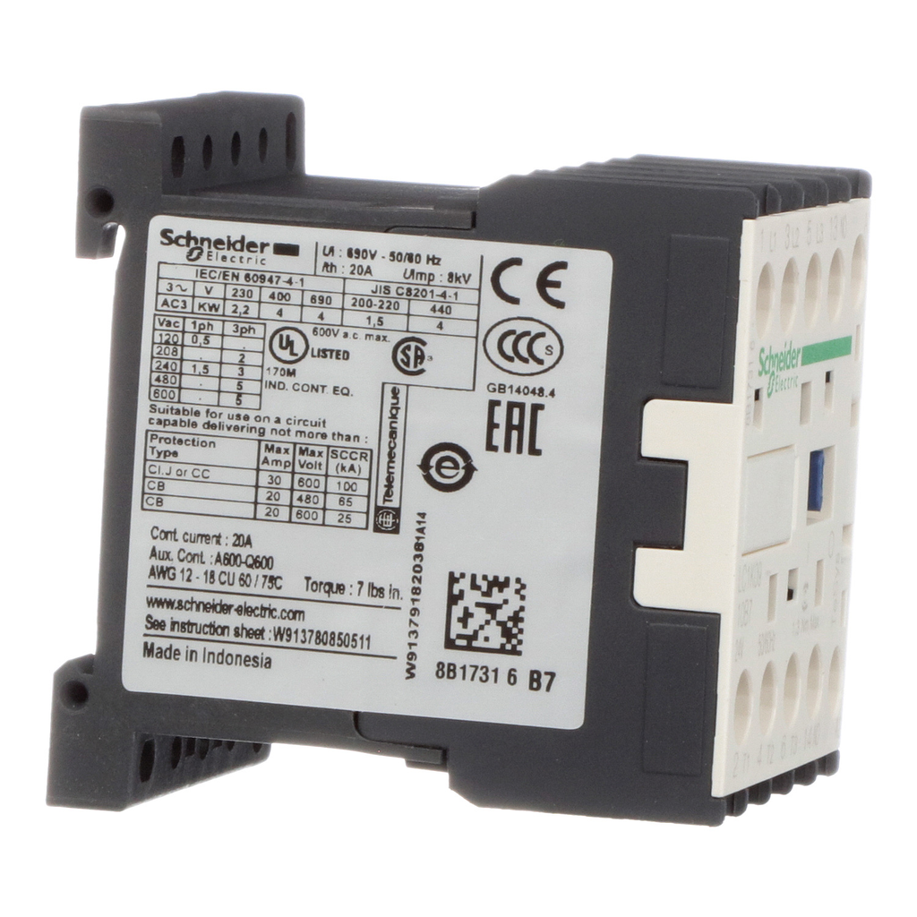 Mayer-DDS-Contactor, TeSys K, 3P, AC-3, lt or eq to 440V 9A, 1 NO aux., 24VAC coil-4