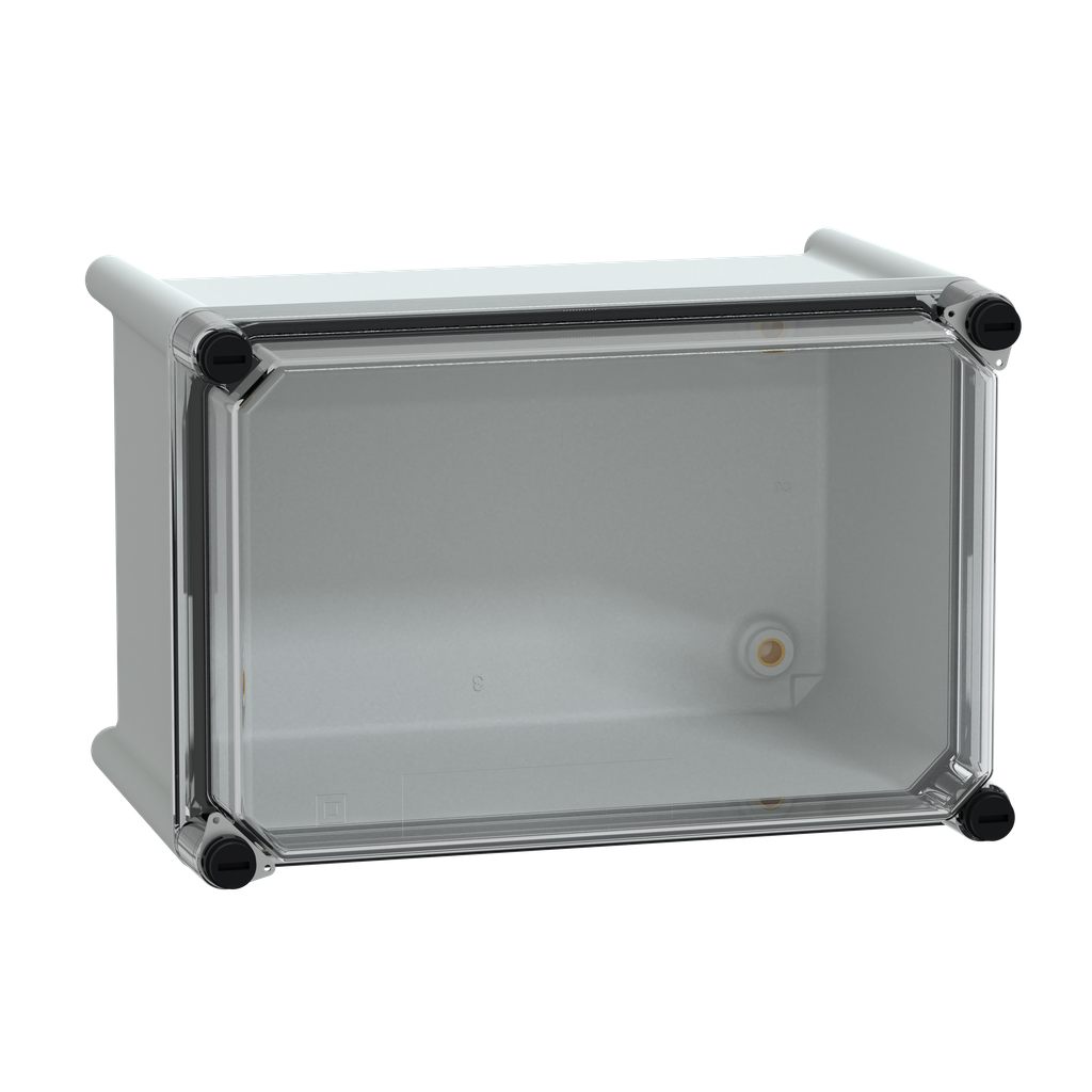 NSYPLS1827G – PLS box, polyester rear, transparent PC cover IP66 18x27x18cm