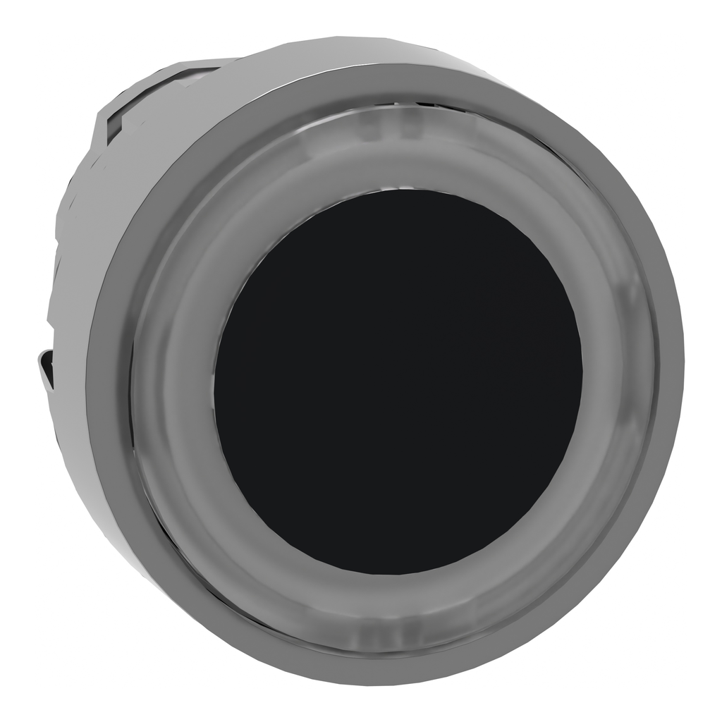 ZB4BW913 – Head for illuminated push button, Harmony XB4, metal, white flush, 22mm, universal LED, spring return, illuminated ring