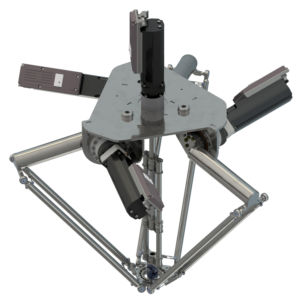 VRKP2L0RNC00000 – Delta 3 robot, P2, 3-4 axis, 15 kg permissible load, 0-800 mm working envelop