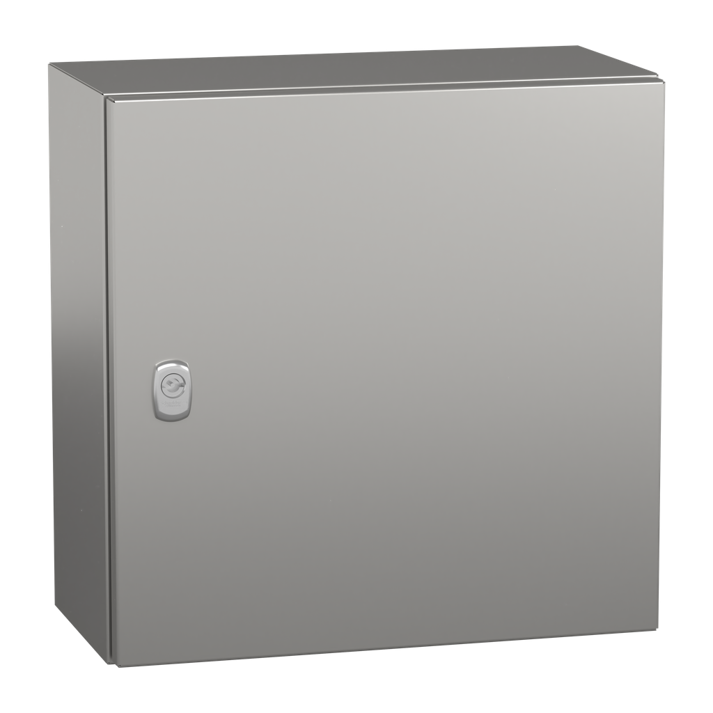 NSYS3X4420 – Wall mounted enclosure, PanelSeT S3X, stainless steel 304L, plain door, 400x400x200mm, IP66