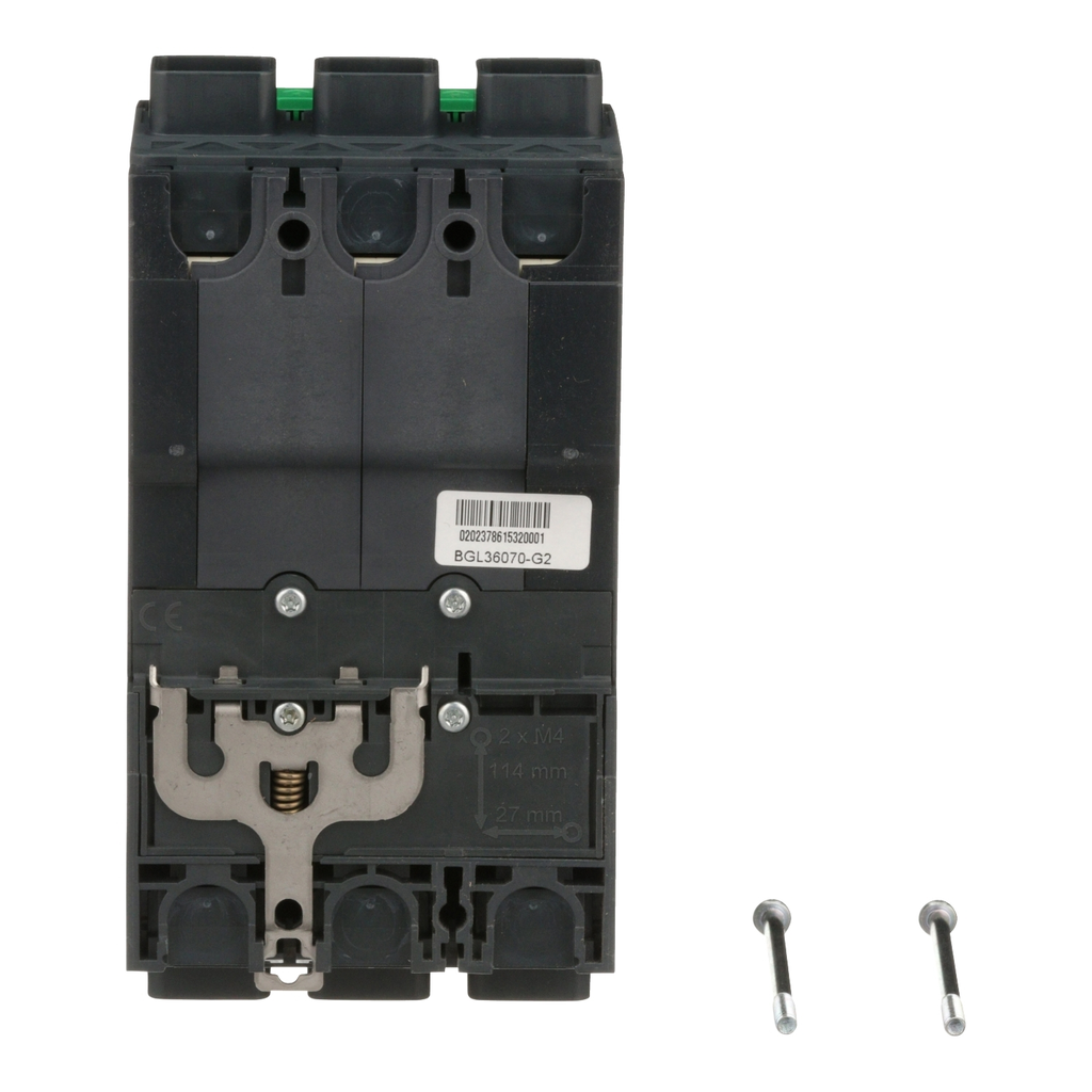 Mayer-DDS-Circuit breaker, PowerPacT B, 70A, 3 pole, 600Y/347VAC, 18kA, lugs, thermal magnetic, 80%-2