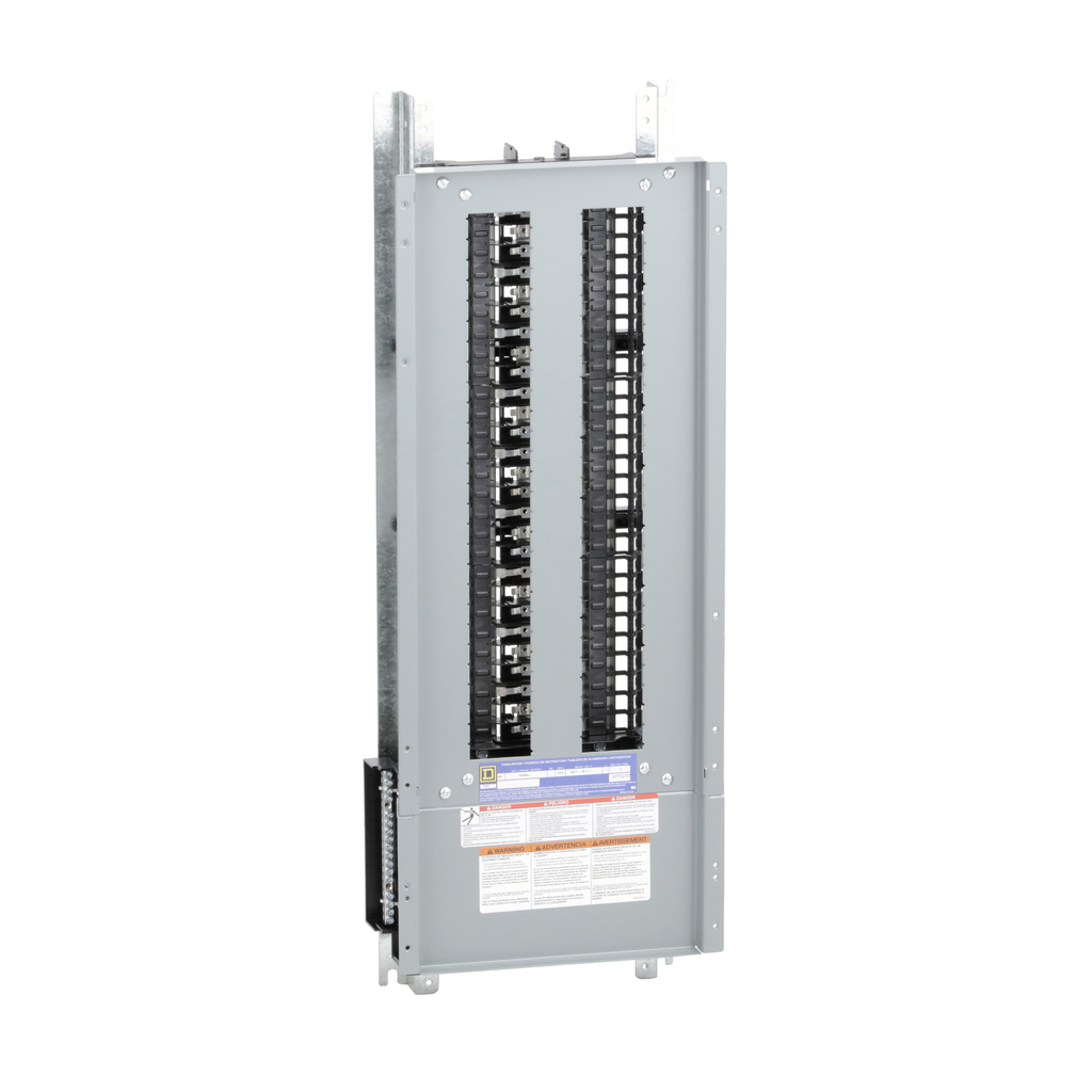 NQ454L2 – Panelboard interior, NQ, main lugs, 225A, Al bus, 54 pole spaces, 3 phase, 4 wire, 240VAC, 48VDC