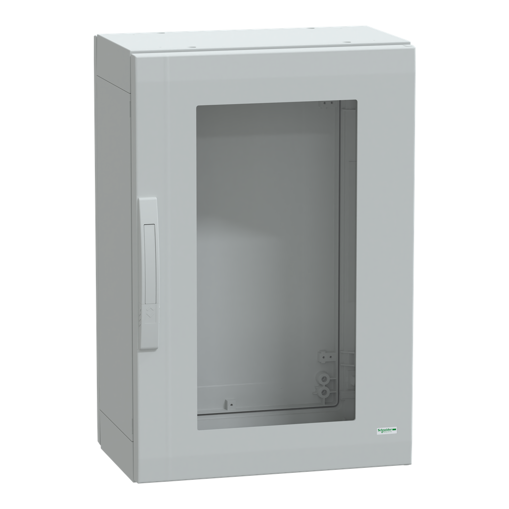 NSYPLA753TG – Floor standing polyester enclosure, Thalassa PLA, glazed door, completely sealed, 750x500x320mm, IP65, IK08