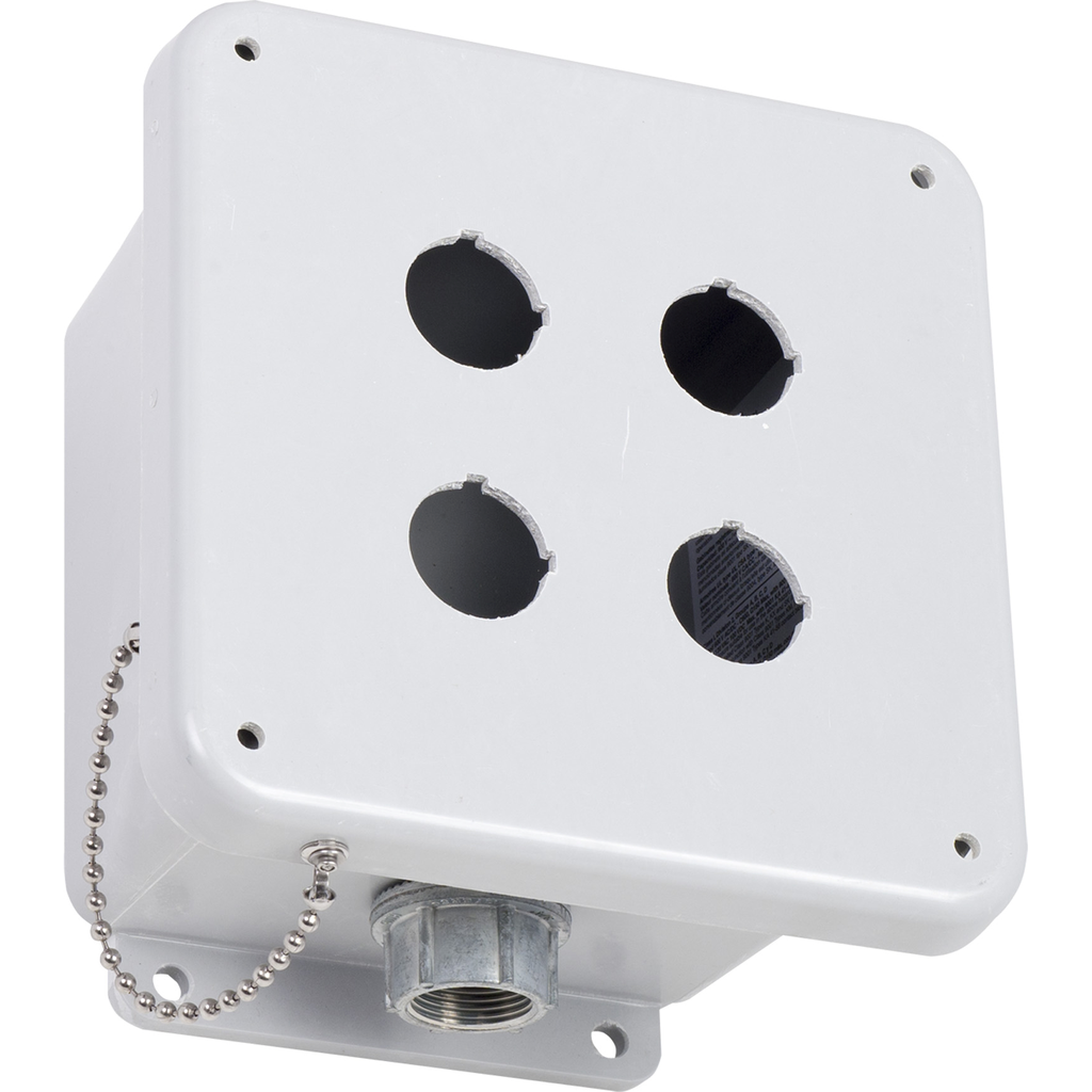 Product image for Square D 9001SKY4 30 mm 4-Hole 2-Row Vertical Polymeric NEMA 1/3/4/4X/13 Control Station Enclosure
