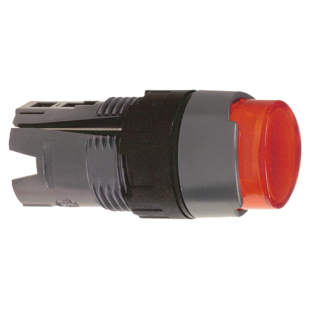Mayer-DDS-Head for illuminated push button, Harmony XB6, red projecting pushbutton Ø 16 spring return 12...24 V-1