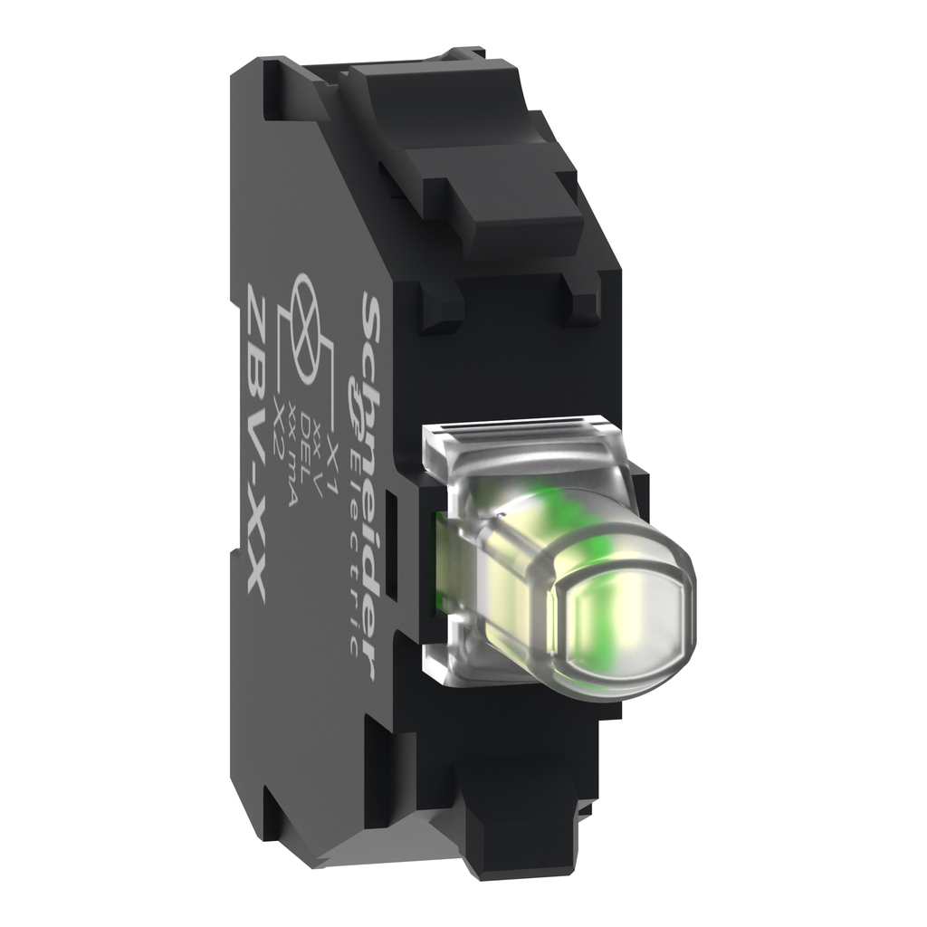 ZBVB19 – Light block, Harmony XB4, Harmony XB5, for head 22mm universal LED, crew terminal for lugs, 24V