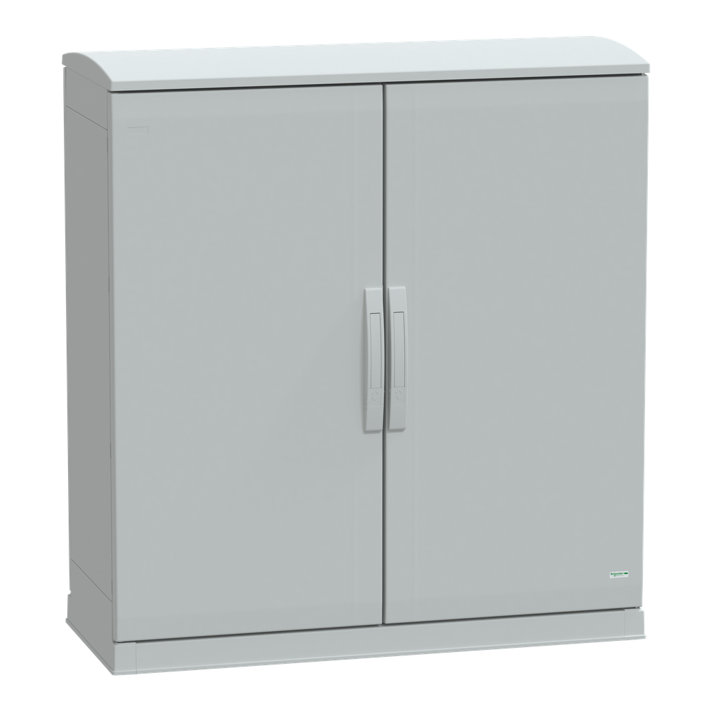 NSYPLAZT10104G – Floor standing polyester enclosure, Thalassa PLA, open bottom, ventilated canopy, 1000x1000x420mm, IP44, IK10