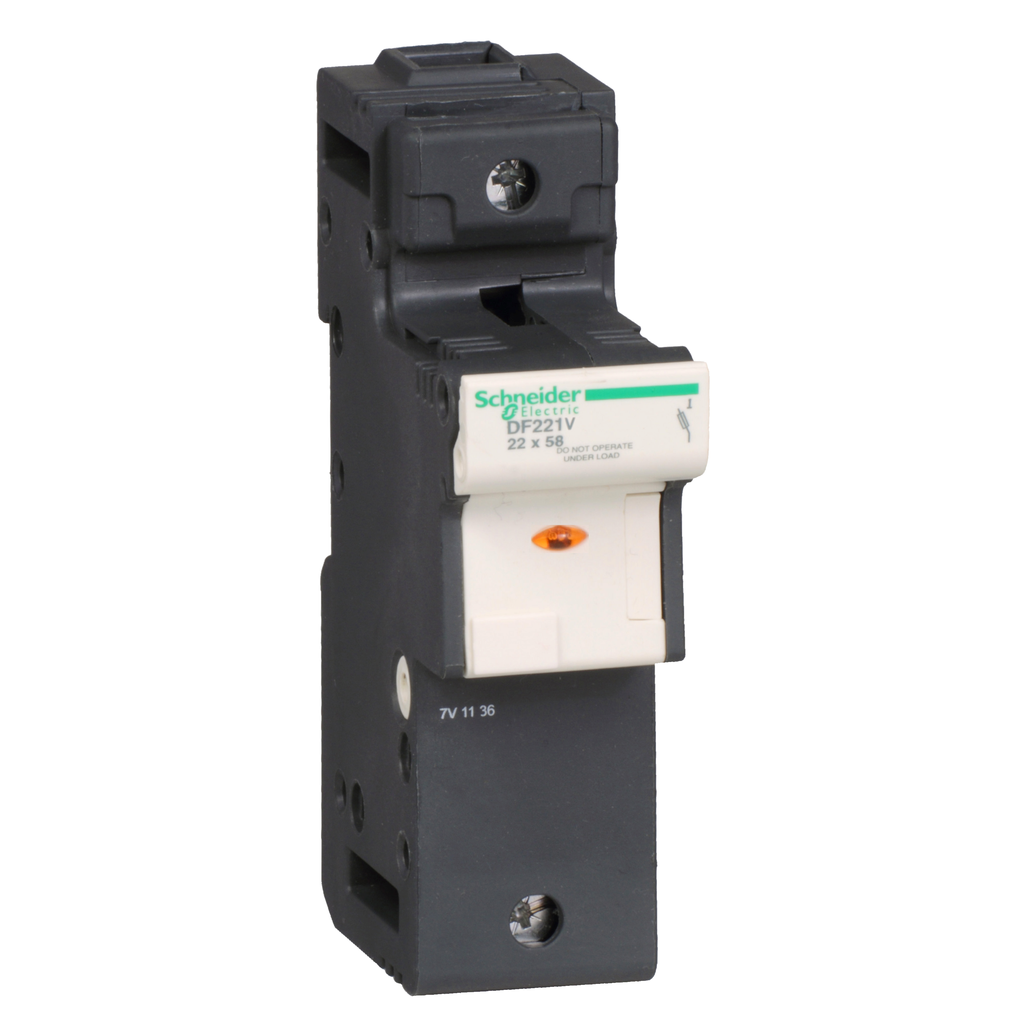 DF221V – Fuse carrier, TeSys DF, 1P, 125A, 690VAC, fuse size 22x58mm, blown fuse indicator