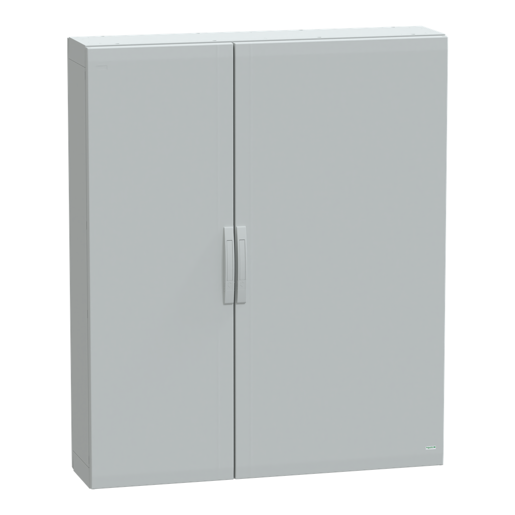 NSYPLA15123G – Floor standing polyester enclosure, Thalassa PLA, plain door, completely sealed, 1500x1250x320mm, IP65, IK10