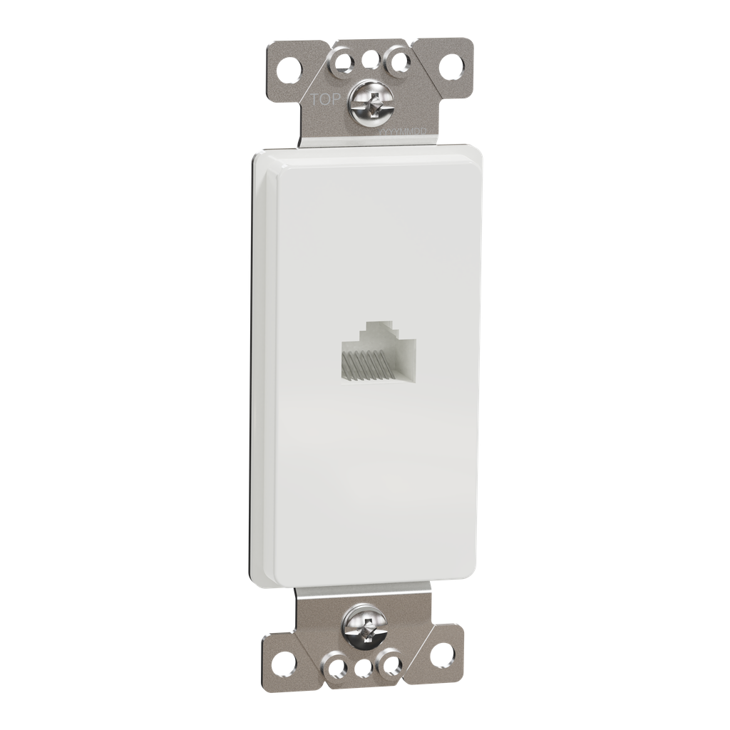 SQR87601WH – Data socket, X Series, RJ45, Cat 6, UPT, white, matte finish