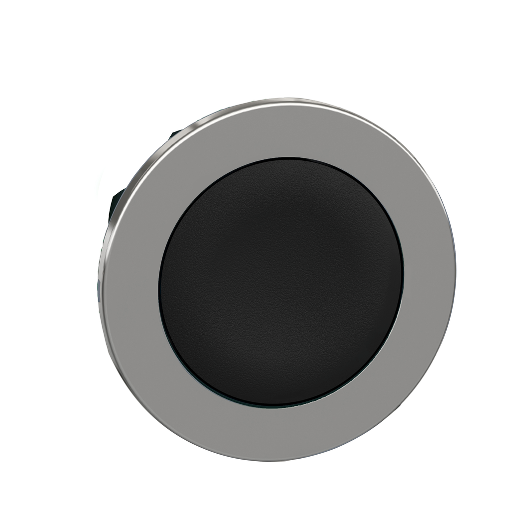 ZB4FH02 – Head for non illuminated push button, Harmony XB4, flush mounted black flush caps pushbutton push
