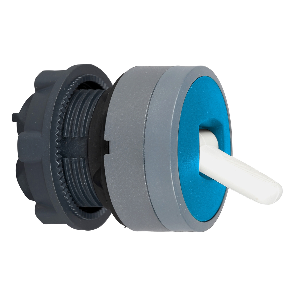 Mayer-DDS-Harmony XB5, Toggle switch head, plastic, blue, 22mm, 2 positions, stay put, grey bezel-1