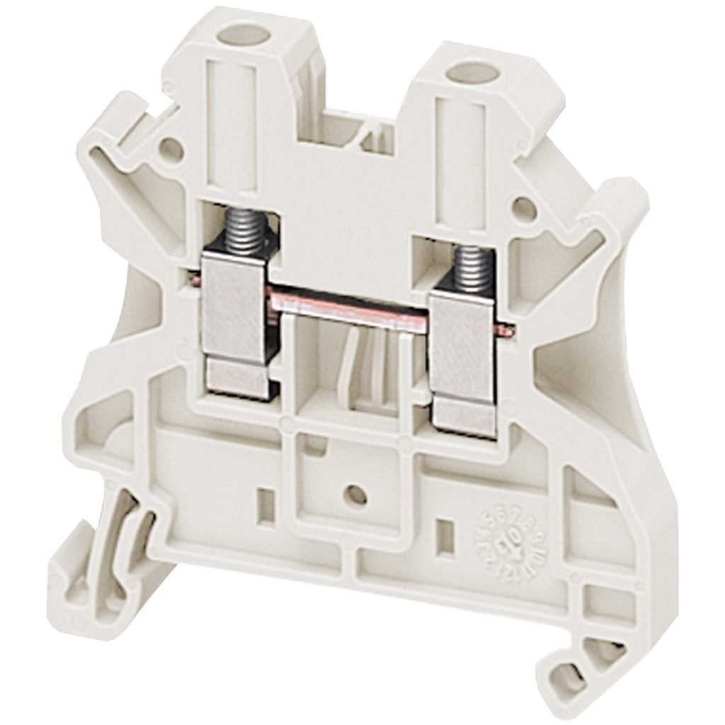 NSYTRV42WH – Terminal Blocks, Linergy, feed through, 30A, 600V, screw termination, 2 points, 26AWG to 10AWG, white