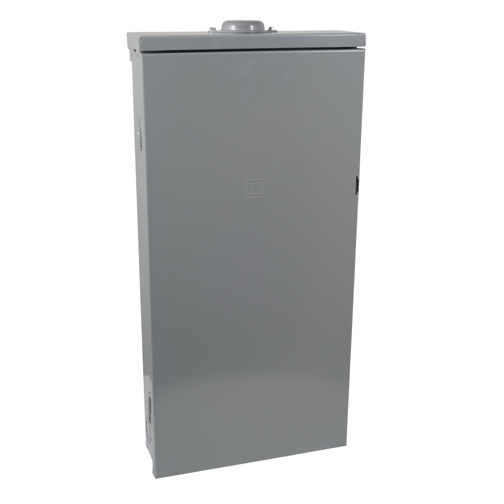 HOM816M125PFTRB – Load center, Homeline, 1 phase, 8 spaces, 16 circuits, 125A convertible main breaker, PoN, NEMA3R, feedthru
