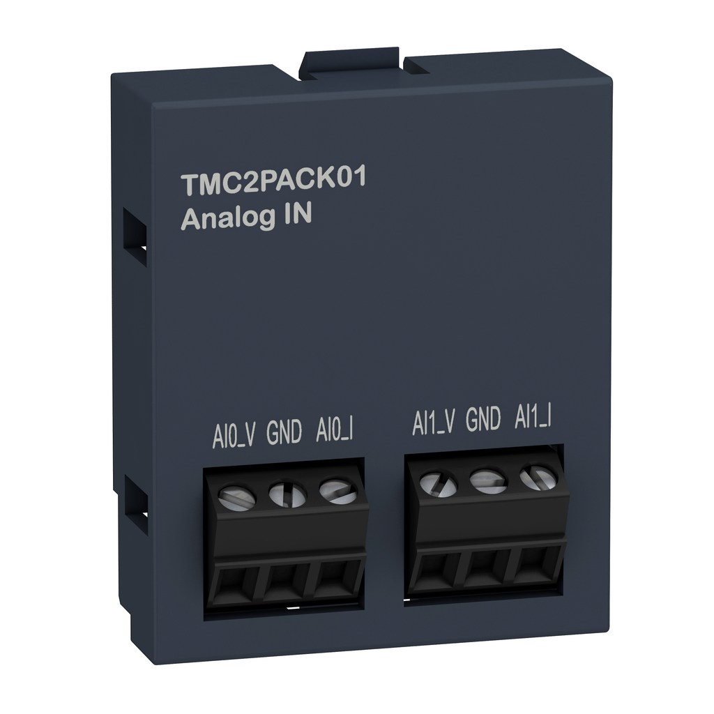 TMC2PACK01 – Analogue input cartridge, Modicon M221, packaging 2 analog inputs, I/O extension