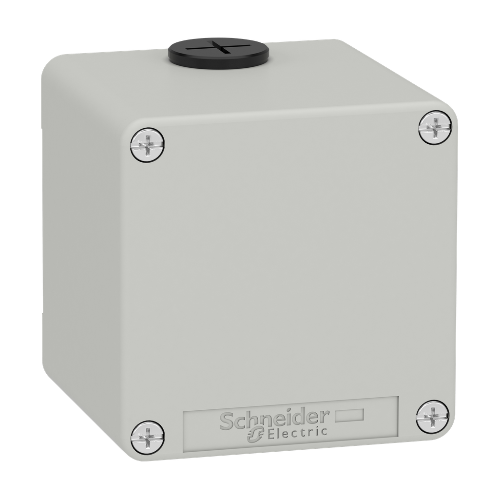 XAPD14 – Die cast empty control station, Harmony XAP, XB2 SL, zinc alloy, grey, M20, undrilled, 80x80x77mm, UL cULus