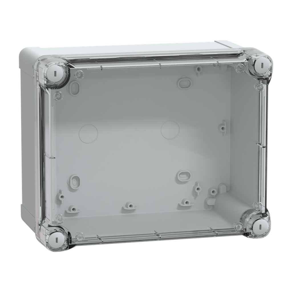 NSYTBS241912HT – ABS box IP66 IK07 RAL7035 Int.H225W175D120 Ext.H241W194D127 Transp.cover H40