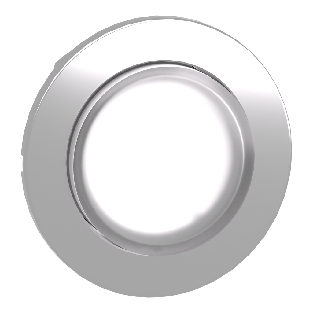 ZB4FH13 – Head for illuminated push button, Harmony XB4, metal, white projecting, 30mm, universal LED, push-push, unmarked