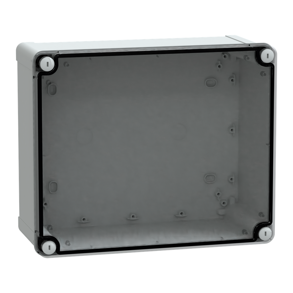 NSYTBP292412T – PC box IP66 IK08 RAL7035 Int.H275W225D120 Ext.H291W241D128 Transp.cover H20