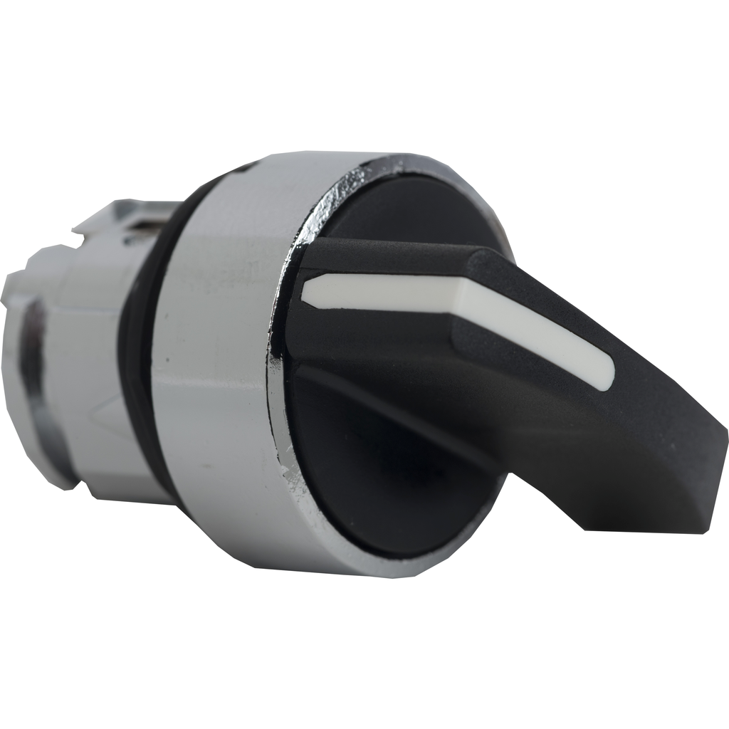 ZB4BJ2 – Head for selector switch, Harmony XB4, metal, black, 22mm, long handle, 2 positions, stay put