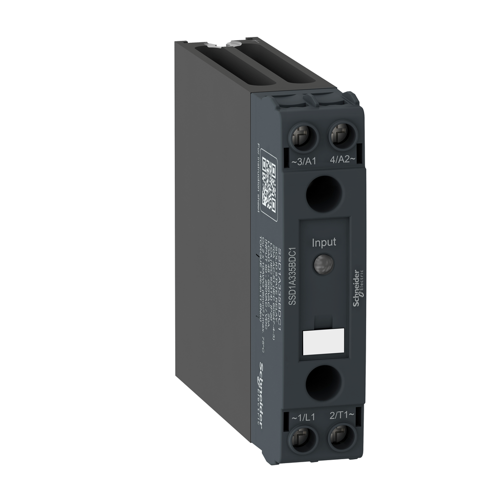 SSD1A335M7C1 – DIN rail mount relay,  Harmony Solid State Relays, 35A, zeroVoltage switching, input 90â€¦280V AC/DC, output 48…600V AC