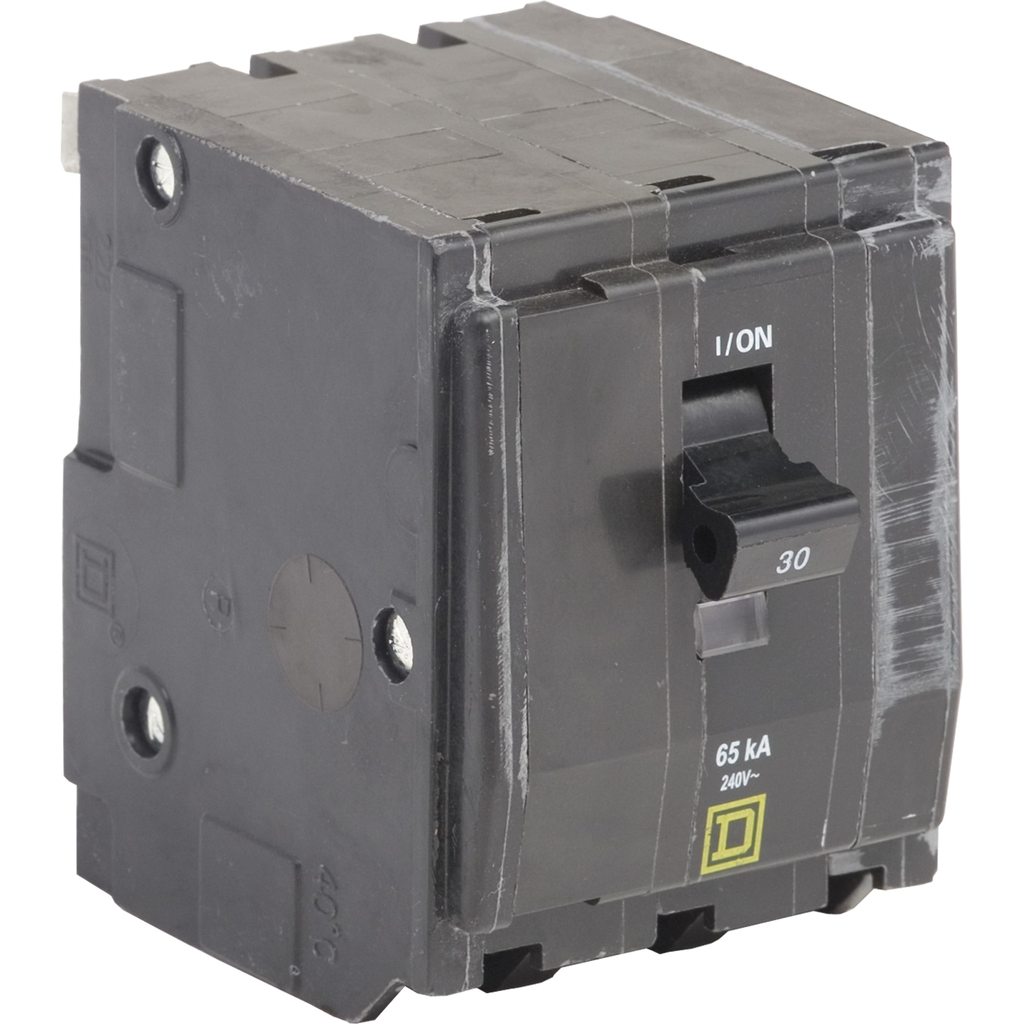 QH330 – Mini circuit breaker, QO, 30A, 3 pole, 120/240VAC, 65kA, plug in