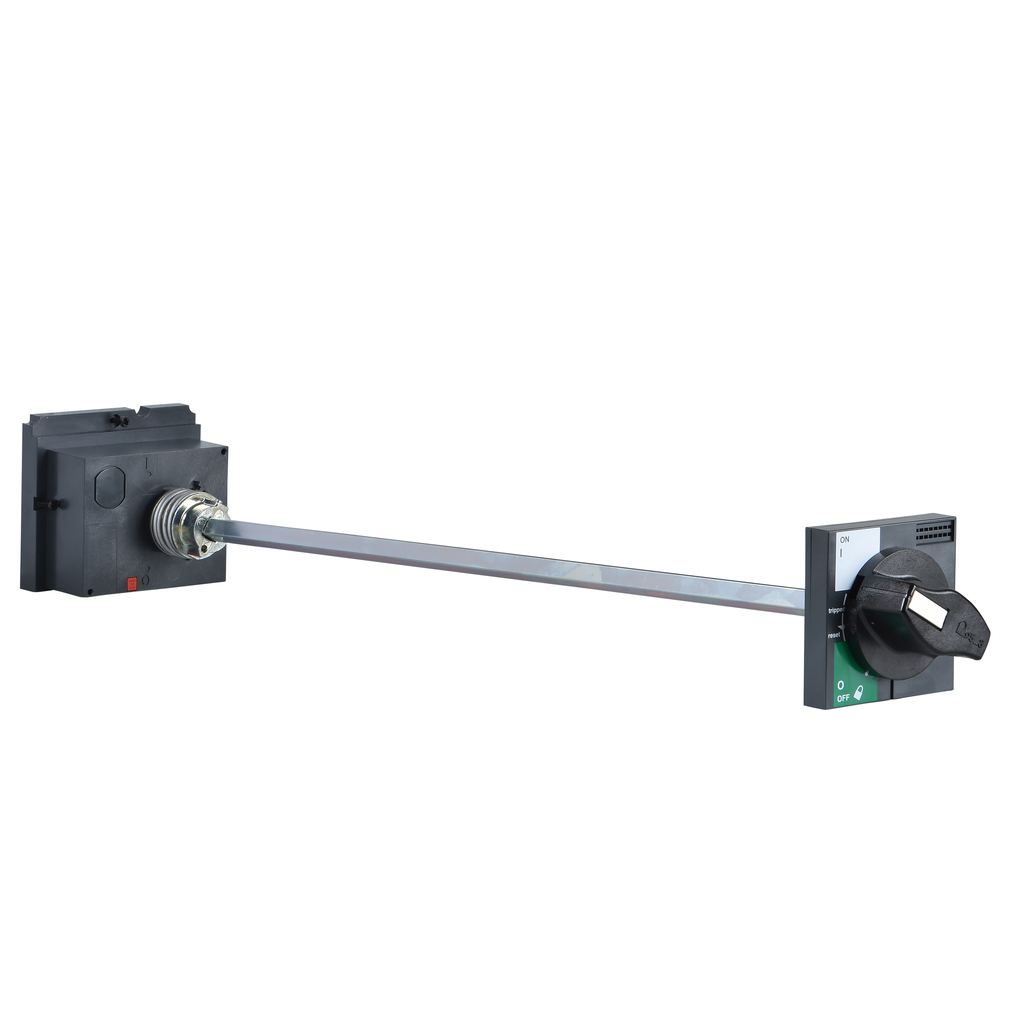 GV7AP01 – Extended rotary handle, TeSys GV7, black legend plate, padlockable, IP55
