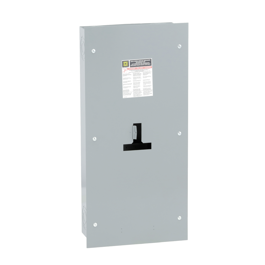 J250F – Circuit breaker enclosure, PowerPacT H/J, 15A to 250A, NEMA 1, flush mount, 15.42in W x 32.5in H x 6in D