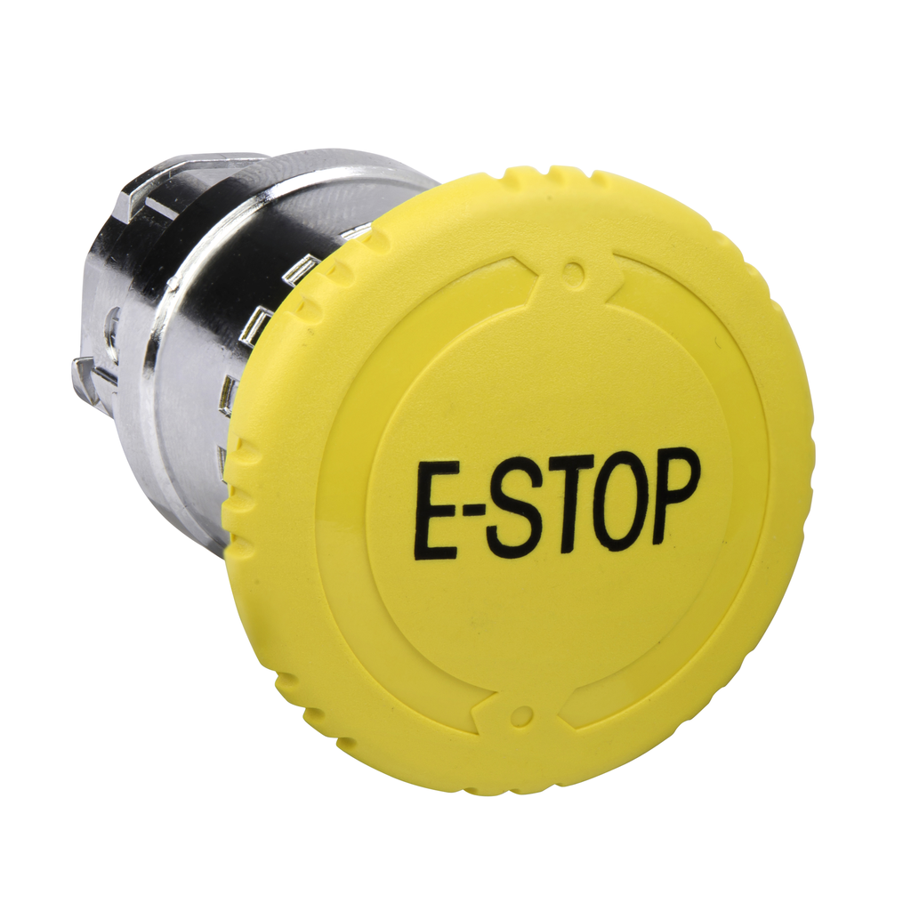 ZB4BS5540 – Head for non illuminated push button, Harmony XB4, yellow mushroom Ø 40 mm pushbutton Ø22 mm with marking
