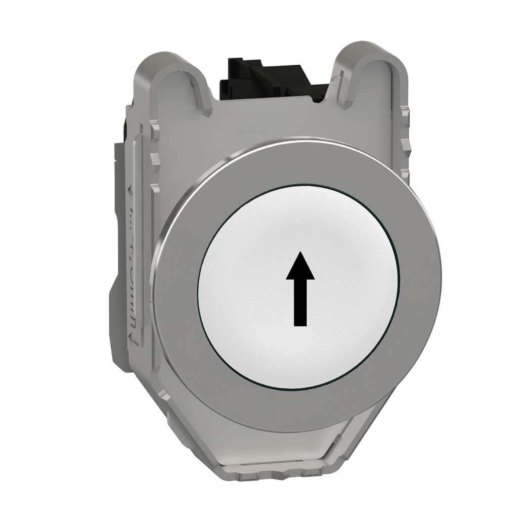 XB4FA3341 – Push button flush mounted, Harmony XB4, metal, whit,e 30mm, spring return, marked UP ARROW, 1NO