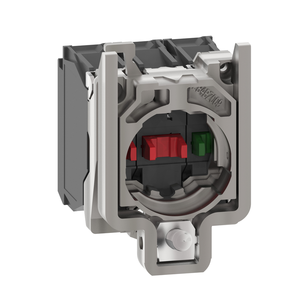 ZB4BZ141 – Single contact block with body fixing collar, Harmony XB4, metal, screw clamp terminal, 1NO 2NC