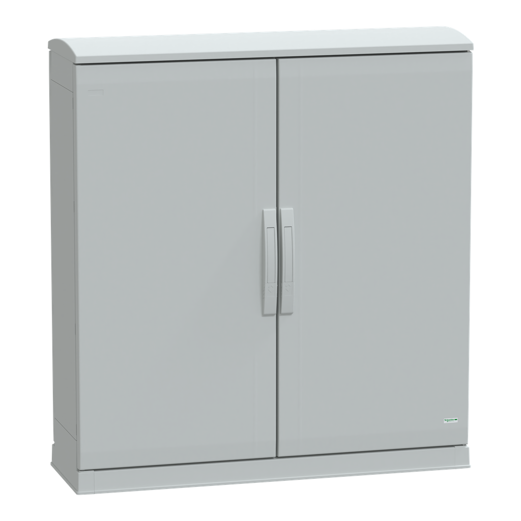 NSYPLAZT10103G – Floor standing polyester enclosure, Thalassa PLA, open bottom, ventilated canopy, 1000x1000x320mm, IP44, IK10