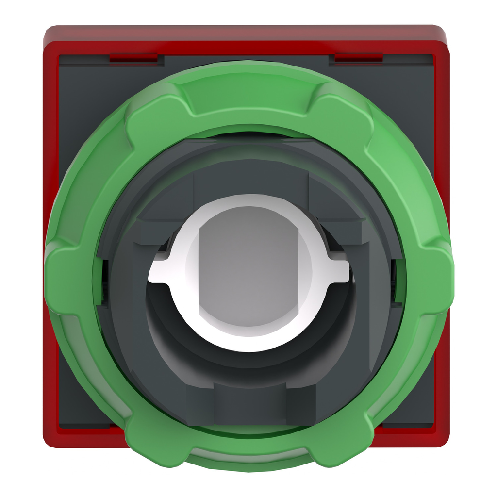 Mayer-DDS-Head for pilot light, Harmony XB5, square red, 22mm, with plain lens, universal LED-2