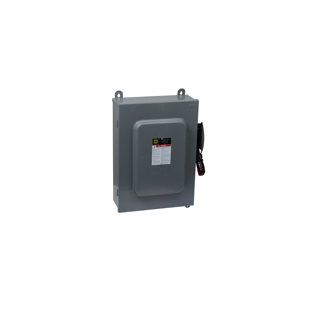 H663AWK – Safety switch, heavy duty, fusible, 100A, 6 pole, 75hp, 600VAC/DC, NEMA 12